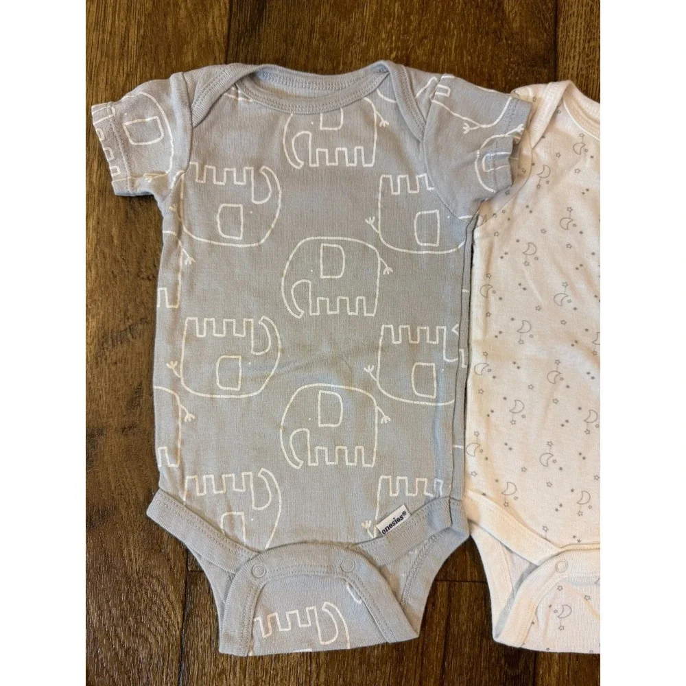 Gerber Baby Boy Onesies Tee Shirts 0/3 Months‎ Bodysuits Elephant Short Sleeved